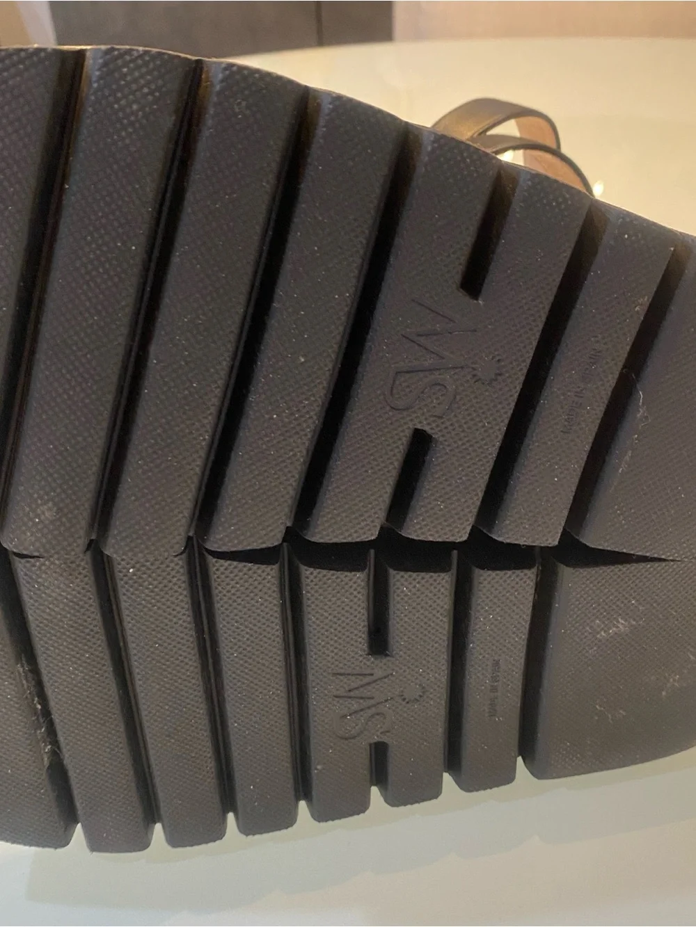 Stuart Weitzman Black Leather Gladiator Platform Sandals - Size 7 B (NWOT)